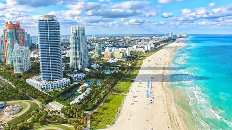 Miami beach in Florida.