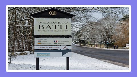 Welcome to Bath sign.