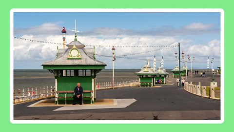 Shelters along the promenade