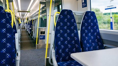 Inside an empty train