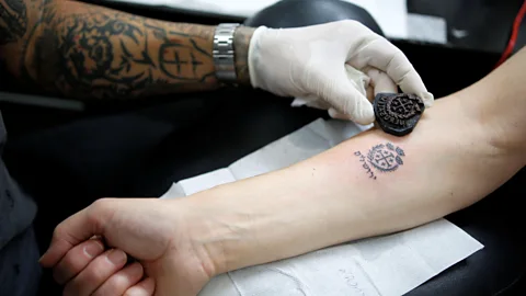 Tattoo tagged with: ammonite, animal, black, blackwork, illustrative,  little, mollusc, small, tiny, vaigirdas kofy, wrist | inked-app.com