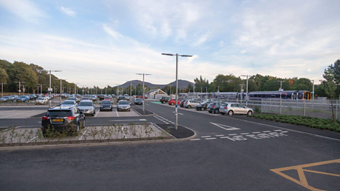 Park and ride facility at Tweedbank station