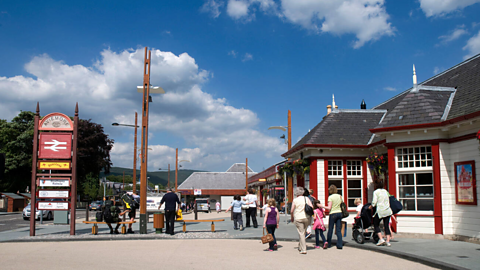 Aviemore town and train station