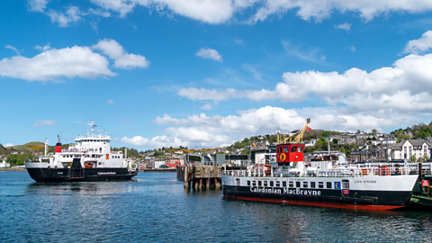 Ferries at Oban harbour 