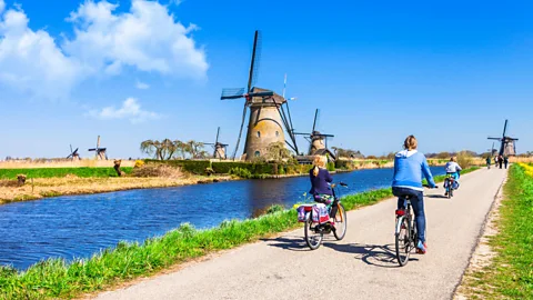 Windmills and cyclists