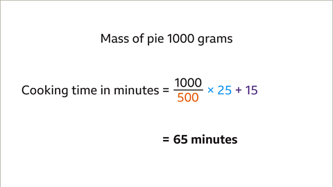 The same image with the previous calculation equals sixty five minutes.