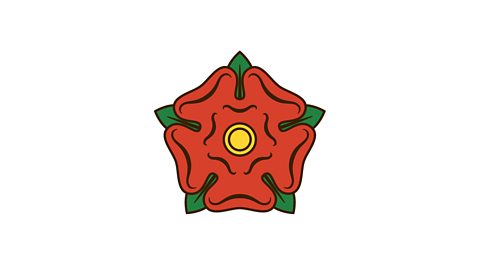 An illustration of the red rose of the House of Lancaster