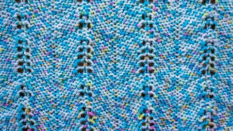 Textured colourful knitted fabric