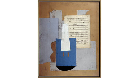 Violin and Sheet Music by Pablo Picasso in 1912