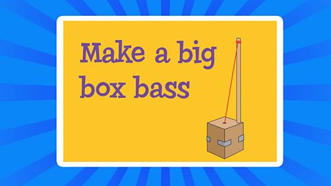 A cartoon of a box bass