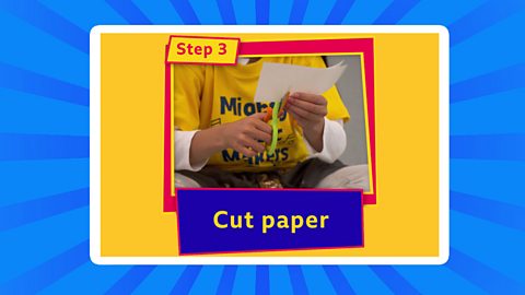 A child cutting paper