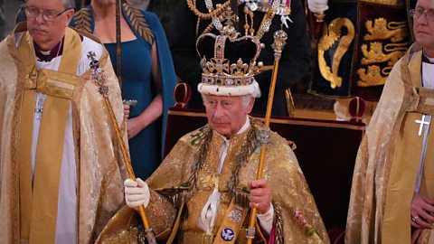 King Charles III, crowned.