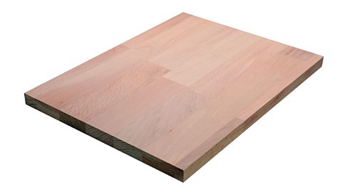 Glued beech board