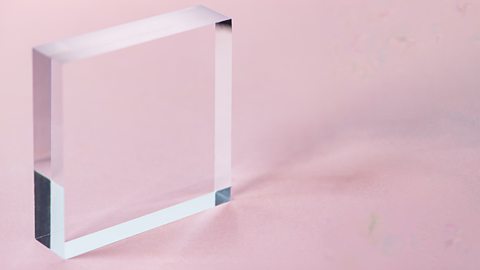 Transparent solid acrylic block