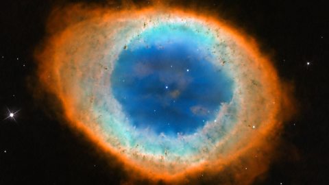 The Hubble telescope shows the Ring Nebula