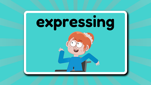 The word expressing above a wheelchair user in an expressive dance pose.