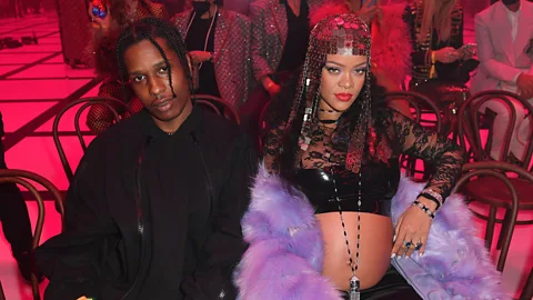 Rihanna and ASAP Rocky at a fashion show