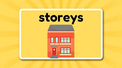 The word storeys above a two storey house.