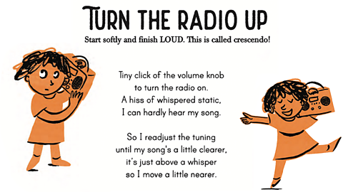 Tiny click of the volume knob to turn the radio on. A hiss of whispered static, I can hardly hear my song. So I readjust the tuning until my song's a little clearer, it's just above a whisper so I move a little nearer. 