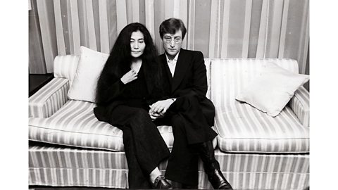 Getty Images John Lennon and Yoko Ono at the Hotel Okura, Tokyo, in 1975 (Credit: Getty Images)