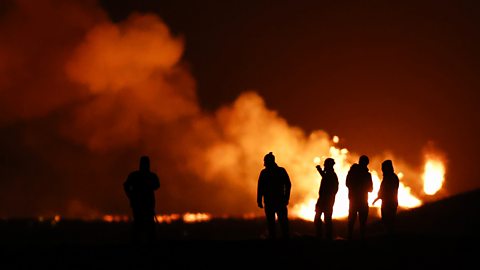 Lava erupting in Iceland (Credit: Getty Images)