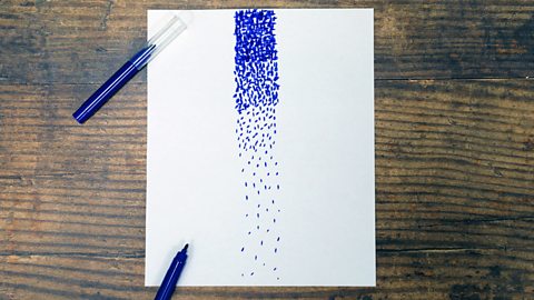 Stippling technique with felt tip markers