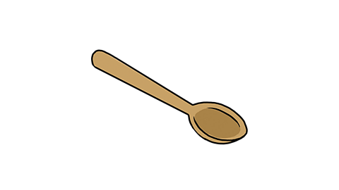 A wooden spoon