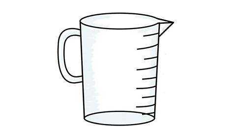 An empty measuring jug