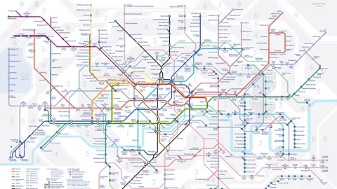 The 2024 Tube map with six new colours and names for London Overground lines