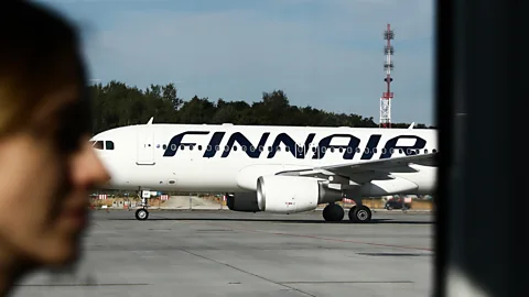 Finnair plane on tarmac