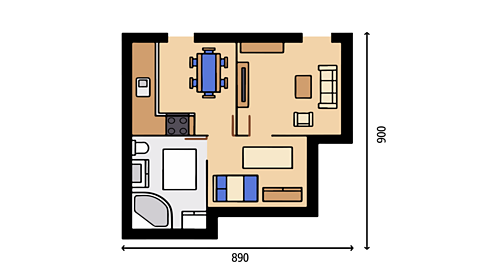 A floorplan