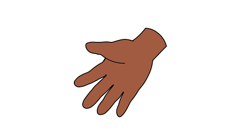 A cartoon hand