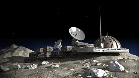 Nasa artist's impression of Moon reactor (Credit: Getty Images)