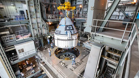 Starliner capsule being built wheeled out (Credit: Nasa)