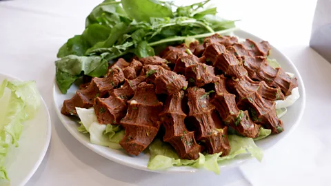 Plate of çiğ köfte made with raw meat (Credit: Paul Benjamin Osterlund)