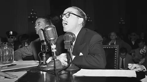 A black and white picture of Dalton Trumbo (Credit: Getty Images)