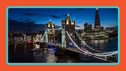 Tower Bridge in London at night with a clear sky.