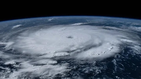 View of hurricane from space (Credit: Nasa/Matthew Dominick)
