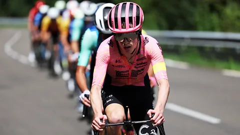 A Tour de France cyclist leading a pack of other competitors (Credit: Getty Images)