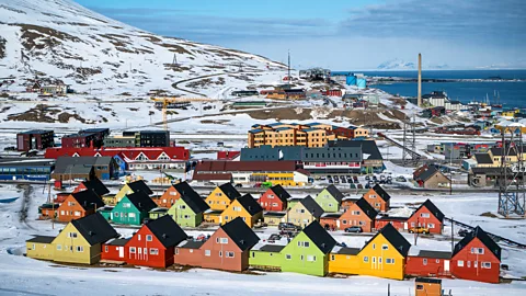 Image of houses and factory in Svalbard (Credit: Getty Images)