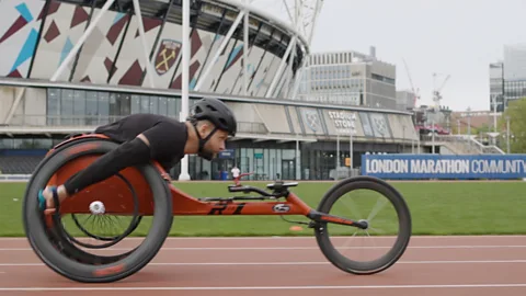 The unique wearable tech revolutionising wheelchair racing