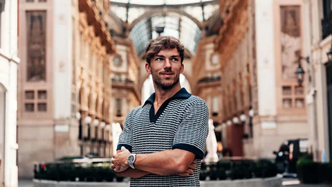 Pierre Gasly in the Galleria Vittorio Emmanuele II (Credit: Gregoire Truchet)