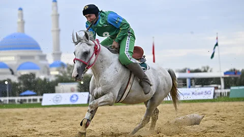 Horse riders compete at the fifth World Nomad Games in Astana (Credit: Getty Images)