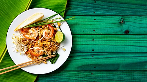 Plate of pad Thai on a banana leaf (Credit: Getty Images)