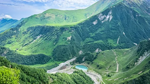 View of Caucasus Mountains from the Russia-Georgia Friendship Monument (Credit: Soumya Gayatri)