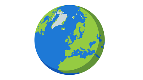 An image of the Earth, focused on the UK