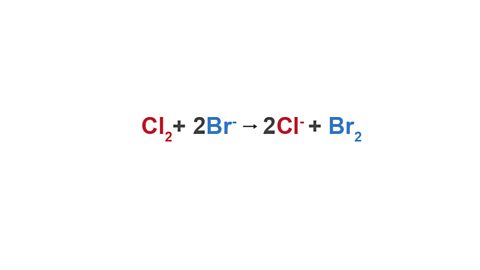 Ionic equation for a reaction featuring chlorine