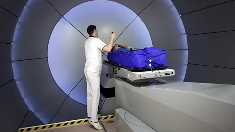 A patient being prepared for proton therapy at The Rinecker Proton Therapy Center in Munich, Germany (Credit: Getty Images)