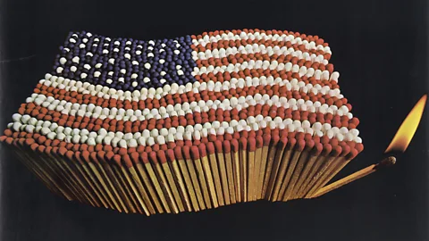 Colourful tipped matchsticks arranged in an American flag pattern (Credit: Rijksmuseum, Amsterdam)