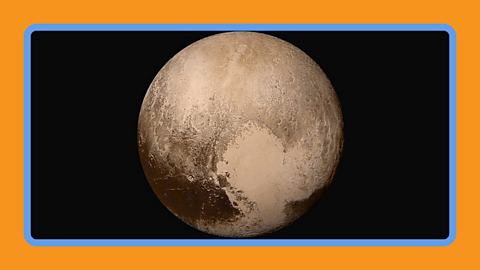 The surface of Pluto viewed by the New Horizons probe.